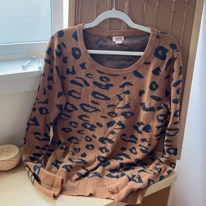 Like New Leopard Print Sweater